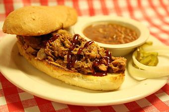 Product: Pulled Pork BBQ Sandwich! - Caney Fork River Valley Grille in Nashville, TN American Restaurants