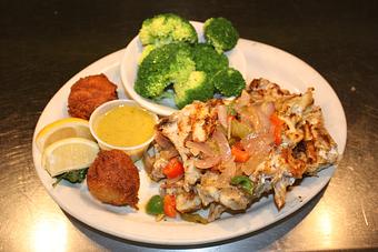 Product: Grilled Grouper Throats - Captain's Table in Panama City, FL Seafood Restaurants