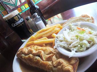 Product: Seasoned ground chuck & vegetables baked in puff pastry. - Celtic Ray Irish Pub in Punta Gorda Downtown Historic Distrcy - Punta Gorda, FL Bars & Grills