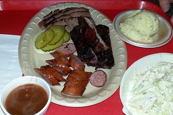 Product: 3 Meat Dinner - Central Texas Style BBQ in Pearland, TX Barbecue Restaurants