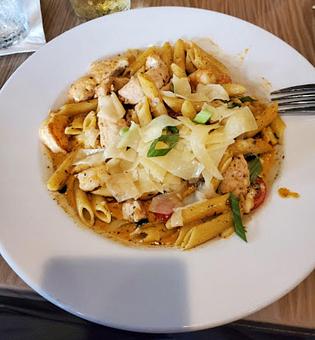 Product: Cajun Florida Chicken and Shrimp Pasta - Charley's Boat House Grill & Wine Bar in Fort Myers Beach - Fort Myers Beach, FL Steak House Restaurants