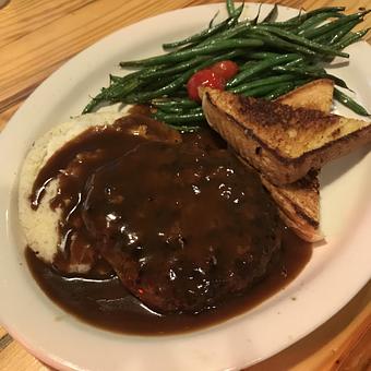 Product: Salisbury Steak - Charlie Brown's Neighborhood Bar & Grill in San Antonio, TX American Restaurants