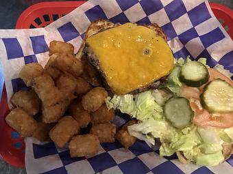 Product: Quarter pound cheeseburger - Charlie Brown's Neighborhood Bar & Grill in San Antonio, TX American Restaurants