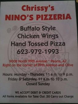 Product - Chrissy's Nino's Pizzeria in Peoria, AZ Pizza Restaurant