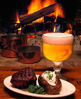 Product: 14 oz Sirloin and Chuck's Big Beer - Chuck's Steak House in Restaurant Row - Myrtle Beach, SC Steak House Restaurants