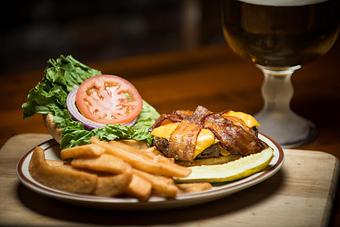 Product: Ten ounce Certified Angus Bacon Cheeseburger - Chuck's Steak House in Restaurant Row - Myrtle Beach, SC Steak House Restaurants