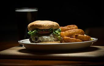 Product: 10 ounce Certified Angus Beef Burger - Chuck's Steak House in Restaurant Row - Myrtle Beach, SC Steak House Restaurants