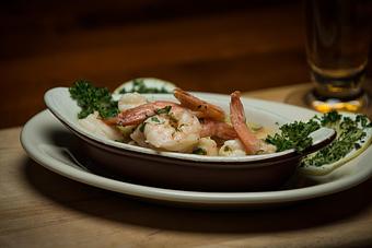 Product: medium shrimp sauteed with garlic butter and white wine - Chuck's Steak House in Restaurant Row - Myrtle Beach, SC Steak House Restaurants