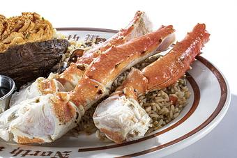 Product: King Crab Legs Dinner - Clearman's North Woods Inn of La Mirada in La Mirada, CA Steak House Restaurants