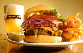 Product: Burger pic - Cornucopia Restaurant in Westside Jefferson - Eugene, OR American Restaurants