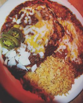 Product: Enchilada plate - Cross Roads Cafe in Lipan, TX American Restaurants