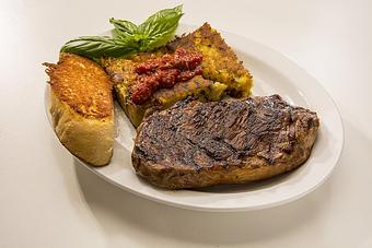 Product: This is steak & polenta. - Dancing Tomato in Yuba City, CA Italian Restaurants