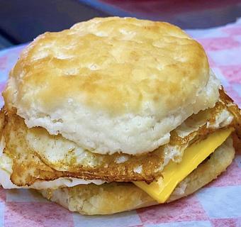 Product: On a biscuit - Davy's Burger Ranch, in Prosser, WA American Restaurants