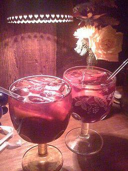Product: Sangria made with fresh fruit and a blend of our house red wines. - Diegos in Grass Valley, CA Sandwich Shop Restaurants