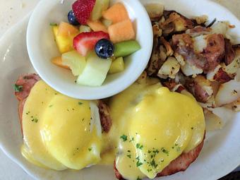 Product: Eggs Benedict - Dipsea Cafe in Mill Valley, CA American Restaurants