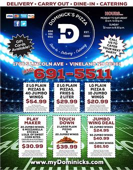 Product - Dominick's Pizza in Vineland, NJ Pizza Restaurant Product - Dominick's Pizza in Vineland, NJ Pizza Restaurant