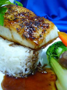 Product: Seabass, Spicy Soy Rocoto Glaze - El Chaman Peruvian Restaurant in Miami, FL Latin American Restaurants