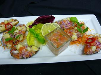 Product: Choritos a la Chalaca - El Chaman Peruvian Restaurant in Miami, FL Latin American Restaurants