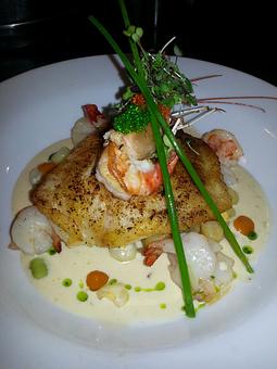 Product: Grouper, Peruvian Sacotash,Lobster Coral - El Chaman Peruvian Restaurant in Miami, FL Latin American Restaurants
