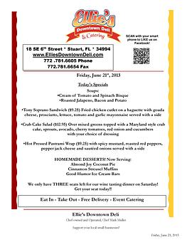 Product - Ellie's Downtown Deli & Catering in Stuart, FL American Restaurants