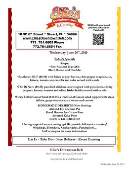 Product - Ellie's Downtown Deli & Catering in Stuart, FL American Restaurants