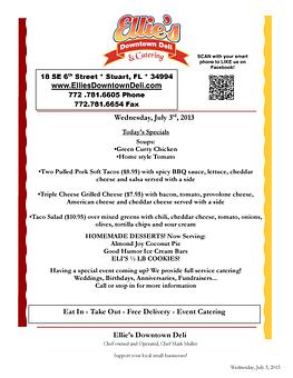 Product - Ellie's Downtown Deli & Catering in Stuart, FL American Restaurants