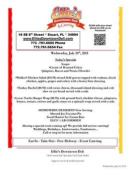 Product - Ellie's Downtown Deli & Catering in Stuart, FL American Restaurants