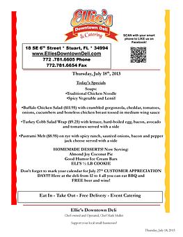 Product - Ellie's Downtown Deli & Catering in Stuart, FL American Restaurants