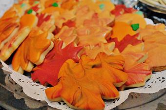Product: Autumn inspired decorated cookies are now available - Elyse's Catering, in Tumwater, WA Dessert Restaurants