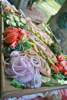 Product: Poached Salmon Platter - Elyse's Catering, in Tumwater, WA Dessert Restaurants