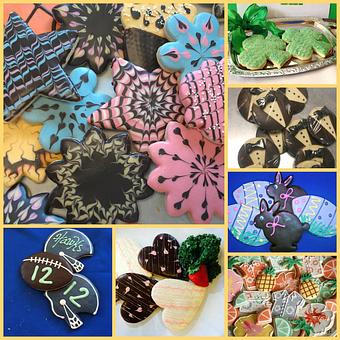 Product: Various decorated shortbread cookies - Elyse's Catering, in Tumwater, WA Dessert Restaurants