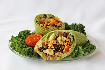 Product: Sausage & Vegetarian Breakfast Burritos - Elyse's Catering, in Tumwater, WA Dessert Restaurants
