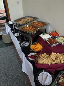 Product: Fajita Bar Setup - Elyse's Catering, in Tumwater, WA Dessert Restaurants