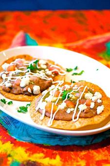 Product: Goat Cheese Tostadas - Estrella Negra in Logan Square/ Bucktown border - Chicago, IL Latin American Restaurants