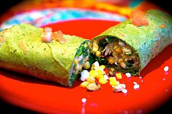 Product: Hummus Wrap - Estrella Negra in Logan Square/ Bucktown border - Chicago, IL Latin American Restaurants