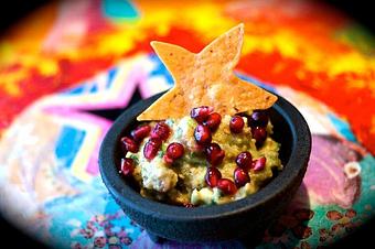 Product: Pomegranate Guacamole - Estrella Negra in Logan Square/ Bucktown border - Chicago, IL Latin American Restaurants