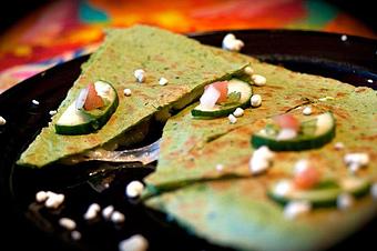 Product: Goat Cheese Mango Bit Quesadilla - Estrella Negra in Logan Square/ Bucktown border - Chicago, IL Latin American Restaurants