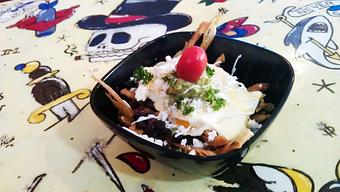 Product: Black Bean Chilaquilles - Estrella Negra in Logan Square/ Bucktown border - Chicago, IL Latin American Restaurants