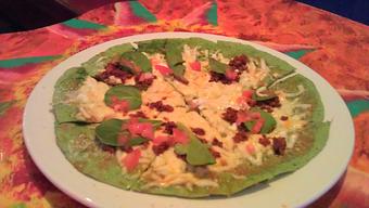 Product: Chorizo Pizza - Estrella Negra in Logan Square/ Bucktown border - Chicago, IL Latin American Restaurants