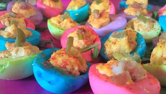 Product: Easter Deviled Eggs - Estrella Negra in Logan Square/ Bucktown border - Chicago, IL Latin American Restaurants