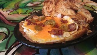 Product: Bacon Egg and Cheese Croissant - Estrella Negra in Logan Square/ Bucktown border - Chicago, IL Latin American Restaurants