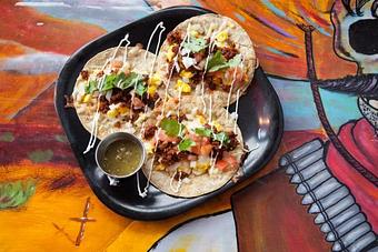 Product: Chorizo and Egg Tacos - Estrella Negra in Logan Square/ Bucktown border - Chicago, IL Latin American Restaurants