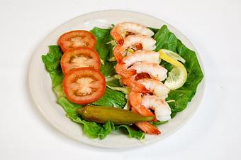 Product: 6 Gulf shrimp on lettuce with cocktail or Remoulade sauce - Eugene's Gulf Coast Cuisine in Houston, TX Seafood Restaurants