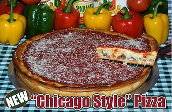 Product: This is our famous "Double Crust, Stuffed, Chicago Style Pizza". Load it up with all of your favorite toppings. It is incredible! - Father & Son Pizzeria in Chesterfield Township, Michigan - Chesterfield, MI Pizza Restaurant