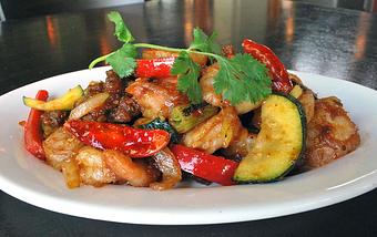 Product: Szechuan Beef and Shrimp - Fats Asia Bistro in Folsom - Folsom, CA Chinese Restaurants