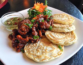 Product: with green onion pancakes and lime ginger dipper - Fats Asia Bistro in Roseville - Roseville, CA Chinese Restaurants