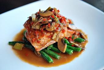 Product: Grilled Salmon Steak - Fats Asia Bistro in Roseville - Roseville, CA Chinese Restaurants