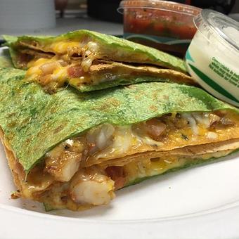 Product: Shrimp Quesadilla - FINS TropiCali Cuisine - Bradley Beach in Bradley Beach, NJ Caribbean Restaurants