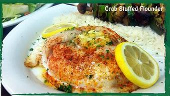 Product: Crab Stuffed Flounder - Fishmonger's Seafood Market and Cafe in Plano - Plano, TX Seafood Restaurants
