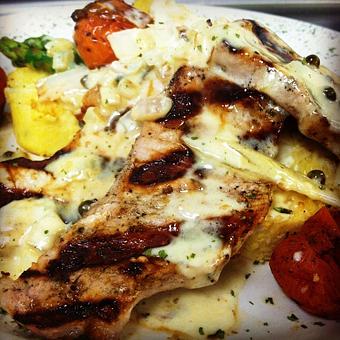Product: grilled chicken - Foothills Brewing in Winston Salem, NC American Restaurants